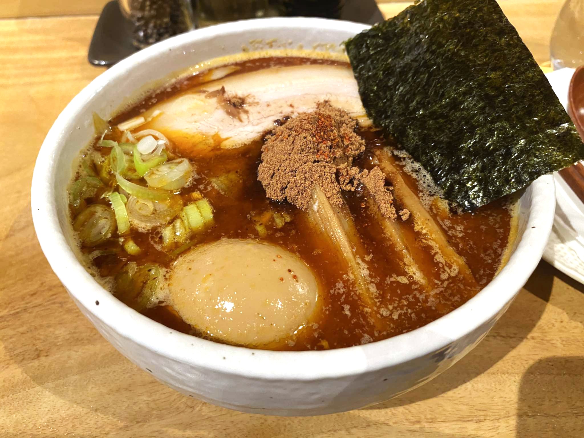 Kara Kara Uo Ramen with spice powder and chili oil
